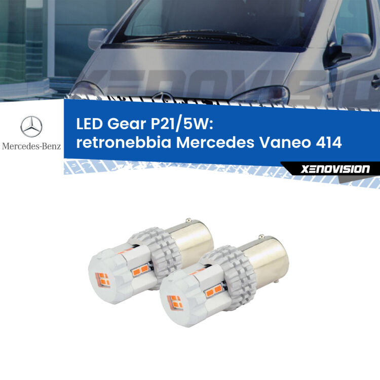 <strong>Retronebbia LED per Mercedes Vaneo</strong> 414 2002 - 2005. Due lampade <strong>P21/5W</strong> rosse non canbus modello Gear.