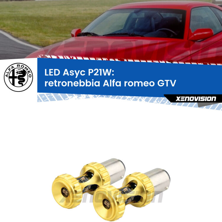 0 Retronebbia LED per Alfa romeo GTV 1995 - 2005: P21W Asyc <strong>Retronebbia LED per Alfa romeo GTV</strong> 1995 - 2005. Coppia lampade <strong>P21W</strong> super canbus Rosse modello Gear2.