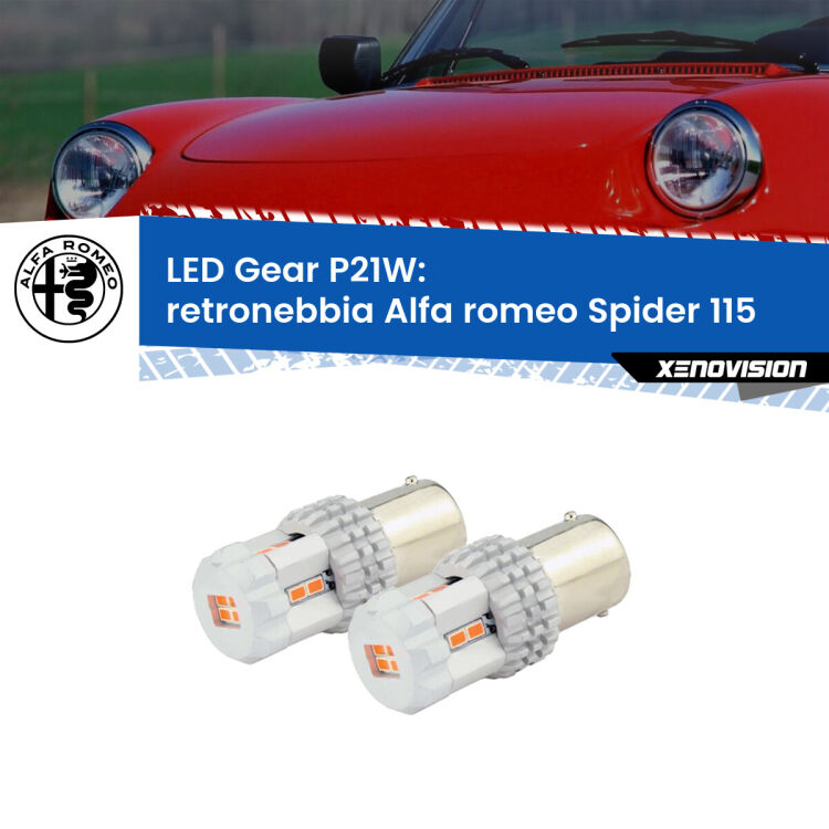 <p>Coppia <strong>LED P21W Rossi per </strong><strong>Retronebbia</strong> <strong>Alfa romeo</strong> <strong>Spider </strong>(115) 1971 - 1993: ultracompatti, illuminazione a 360 gradi e Canbus. Qualità Massima.</p>
<div> </div>
