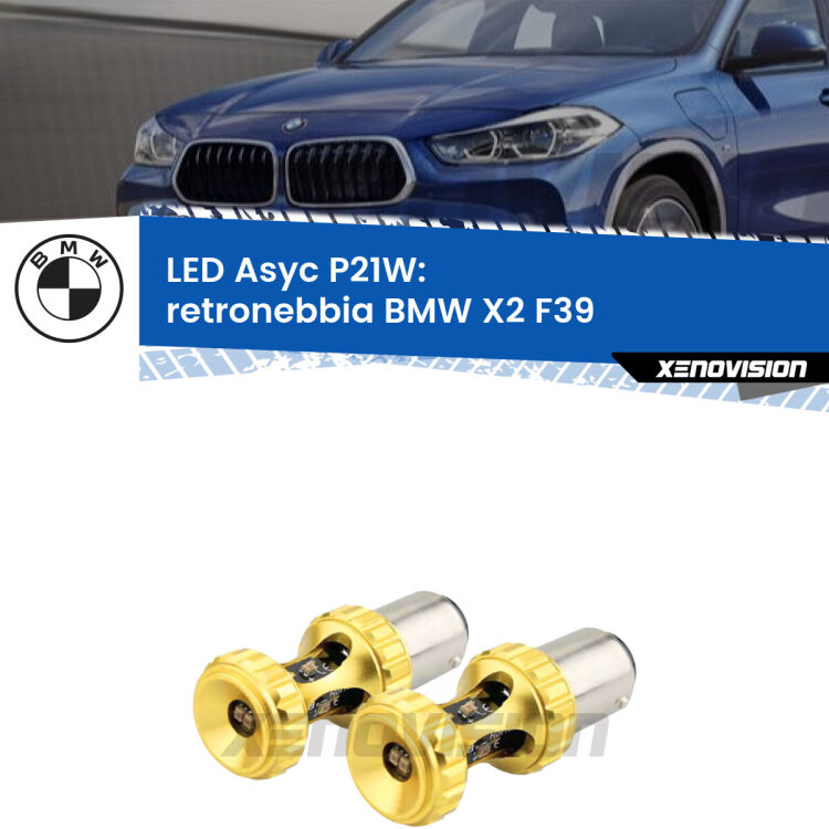 0 Retronebbia LED per BMW X2 F39 2017 in poi: P21W Asyc <strong>Retronebbia LED per BMW X2</strong> F39 2017 in poi. Coppia lampade <strong>P21W</strong> super canbus Rosse modello Gear2.
