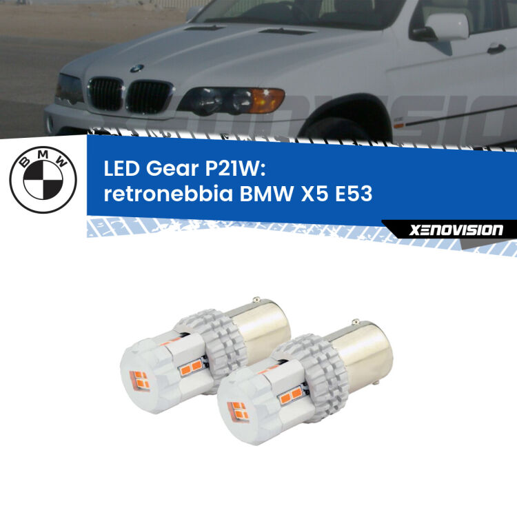0 Retronebbia LED per BMW X5 E53 1999 - 2005: P21W Gear <p>Coppia <strong>LED P21W Rossi per </strong><strong>Retronebbia</strong> <strong>BMW</strong> <strong>X5 </strong>(E53) 1999 - 2005: ultracompatti, illuminazione a 360 gradi e Canbus. Qualità Massima.</p>
<div> </div>