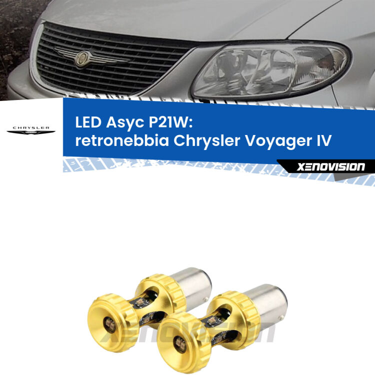 0 Retronebbia LED per Chrysler Voyager IV 2000 - 2007: P21W Asyc <strong>Retronebbia LED per Chrysler Voyager IV</strong> 2000 - 2007. Coppia lampade <strong>P21W</strong> super canbus Rosse modello Gear2.