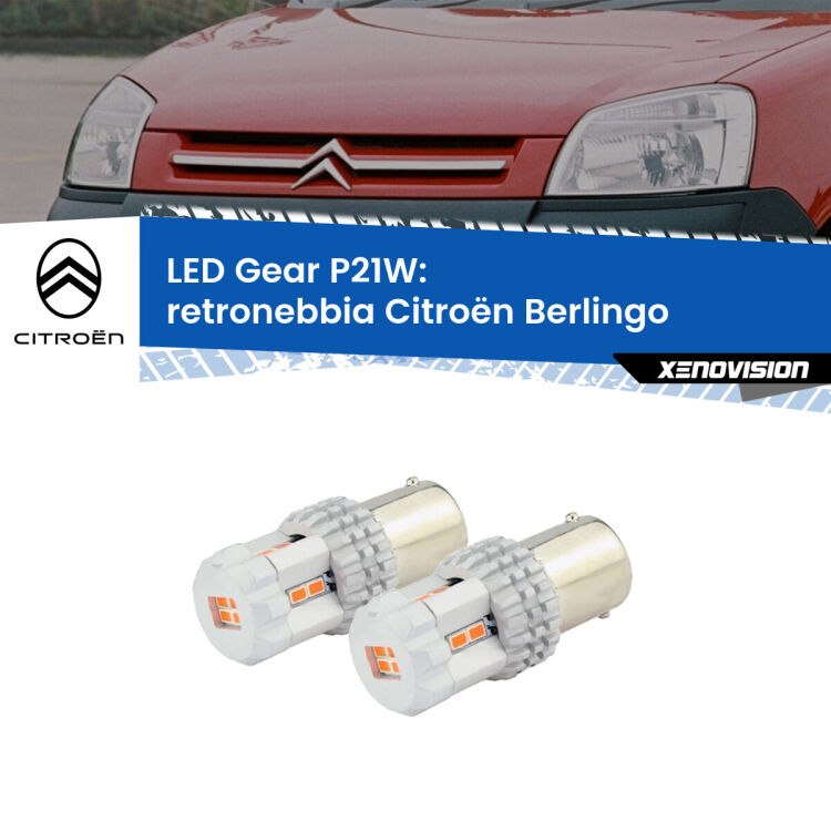 0 Retronebbia LED per Citroën Berlingo  1996 - 2007: P21W Gear <p>Coppia <strong>LED P21W Rossi per </strong><strong>Retronebbia</strong> <strong>Citroën</strong> <strong>Berlingo </strong> 1996 - 2007: ultracompatti, illuminazione a 360 gradi e Canbus. Qualità Massima.</p>
<div> </div>