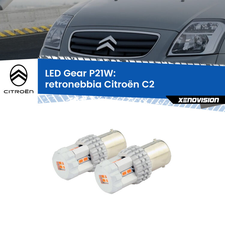 0 Retronebbia LED per Citroën C2 2003 - 2009: P21W Gear <p>Coppia <strong>LED P21W Rossi per </strong><strong>Retronebbia</strong> <strong>Citroën</strong> <strong>C2 </strong> 2003 - 2009: ultracompatti, illuminazione a 360 gradi e Canbus. Qualità Massima.</p>
<div> </div>