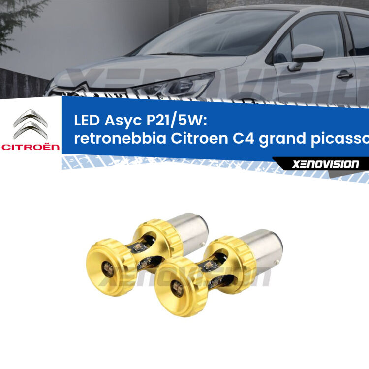 <strong>retronebbia LED per Citroen C4 grand picasso II</strong> Mk2 2013 in poi. Lampadina <strong>P21/5W</strong> rossa Canbus modello Asyc Xenovision.