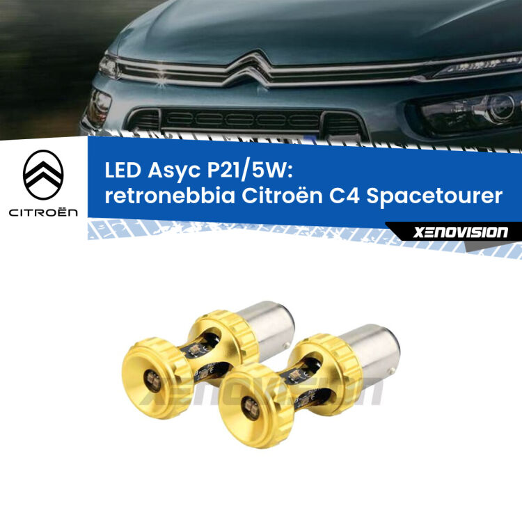 0 Retronebbia LED per Citroën C4 Spacetourer 2018 in poi: p21/5w Asyc <strong>retronebbia LED per Citroën C4 Spacetourer</strong> 2018 in poi. Lampadina <strong>P21/5W</strong> rossa Canbus modello Asyc Xenovision.