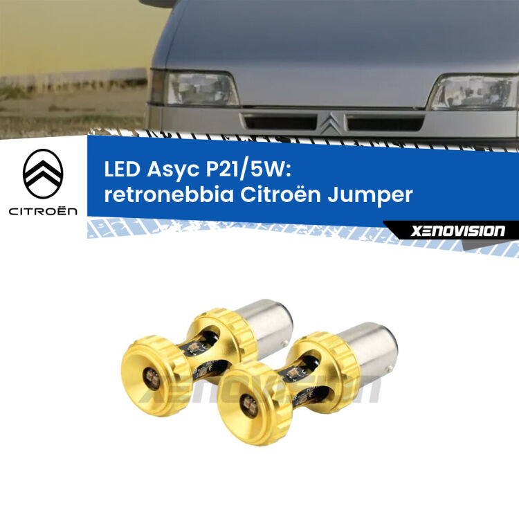 0 Retronebbia LED per Citroën Jumper 1994 - 2002: p21/5w Asyc <strong>retronebbia LED per Citroën Jumper</strong> 1994 - 2002. Lampadina <strong>P21/5W</strong> rossa Canbus modello Asyc Xenovision.