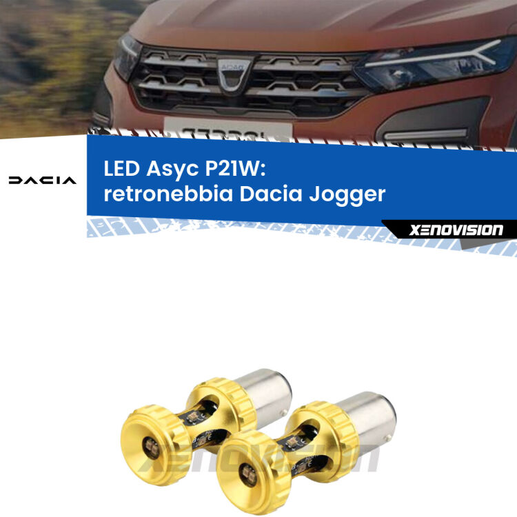 0 Retronebbia LED per Dacia Jogger 2021 in poi: P21W Asyc <strong>Retronebbia LED per Dacia Jogger</strong> 2021 in poi. Coppia lampade <strong>P21W</strong> super canbus Rosse modello Gear2.