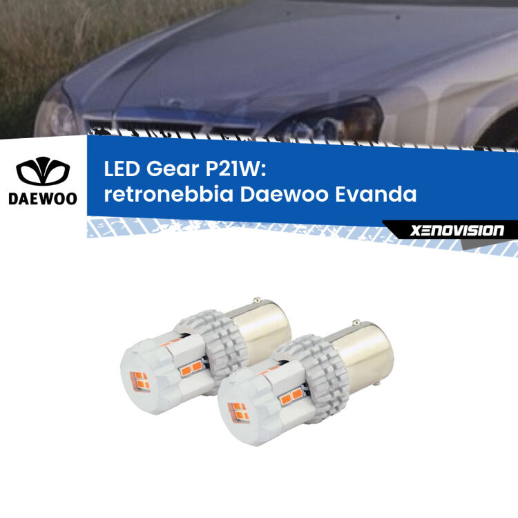 0 Retronebbia LED per Daewoo Evanda 2002 - 2005: P21W Gear <p>Coppia <strong>LED P21W Rossi per </strong><strong>Retronebbia</strong> <strong>Daewoo</strong> <strong>Evanda </strong> 2002 - 2005: ultracompatti, illuminazione a 360 gradi e Canbus. Qualità Massima.</p>
<div> </div>