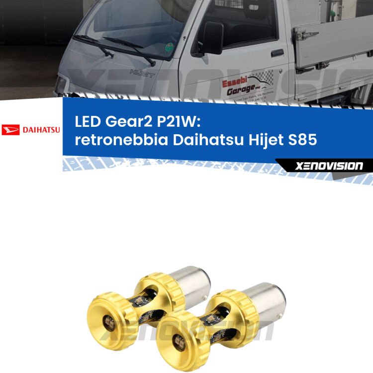 <strong>Retronebbia LED per Daihatsu Hijet</strong> S85 1992 - 2005. Coppia lampade <strong>P21W</strong> super canbus Rosse modello Gear2.