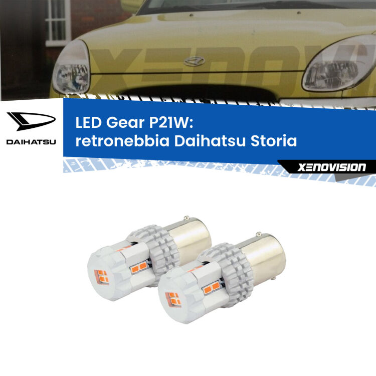 0 Retronebbia LED per Daihatsu Storia 1998 - 2005: P21W Gear <p>Coppia <strong>LED P21W Rossi per </strong><strong>Retronebbia</strong> <strong>Daihatsu</strong> <strong>Storia </strong> 1998 - 2005: ultracompatti, illuminazione a 360 gradi e Canbus. Qualità Massima.</p>
<div> </div>