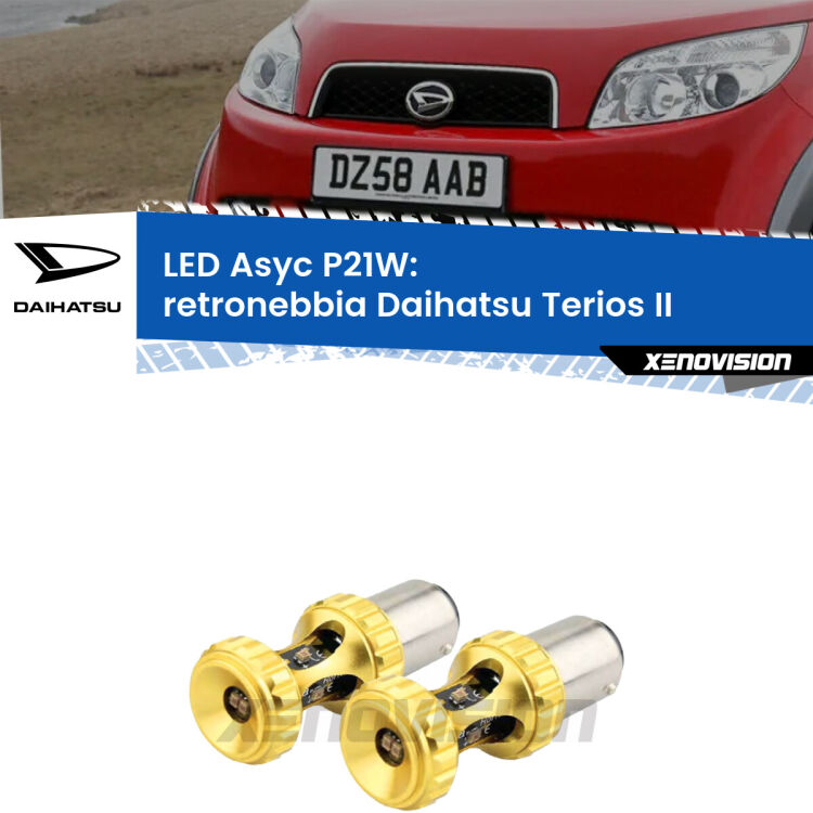 0 Retronebbia LED per Daihatsu Terios II 2005 - 2009: P21W Asyc <strong>Retronebbia LED per Daihatsu Terios</strong> II 2005 - 2009. Coppia lampade <strong>P21W</strong> super canbus Rosse modello Gear2.