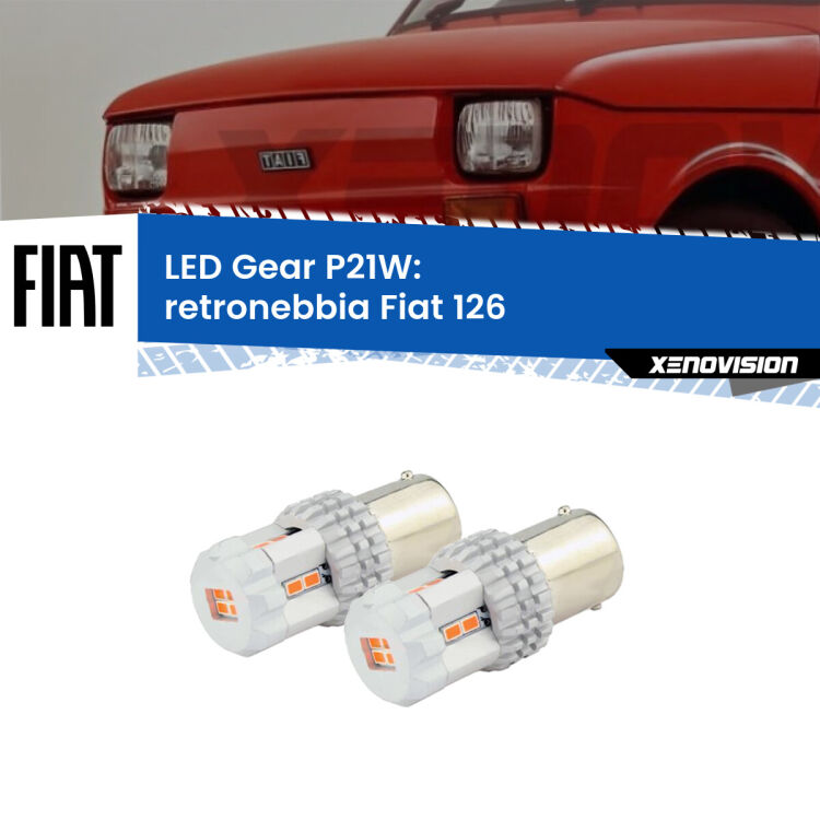 0 Retronebbia LED per Fiat 126 1972 - 2000: P21W Gear <p>Coppia <strong>LED P21W Rossi per </strong><strong>Retronebbia</strong> <strong>Fiat</strong> <strong>126 </strong> 1972 - 2000: ultracompatti, illuminazione a 360 gradi e Canbus. Qualità Massima.</p>
<div> </div>