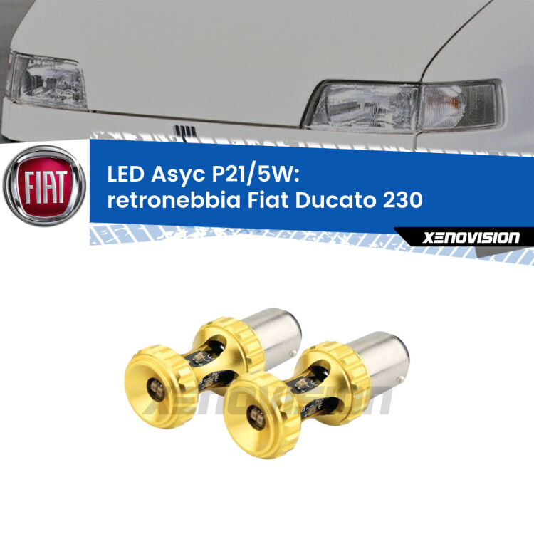 <strong>retronebbia LED per Fiat Ducato</strong> 230 1994 - 2002. Lampadina <strong>P21/5W</strong> rossa Canbus modello Asyc Xenovision.