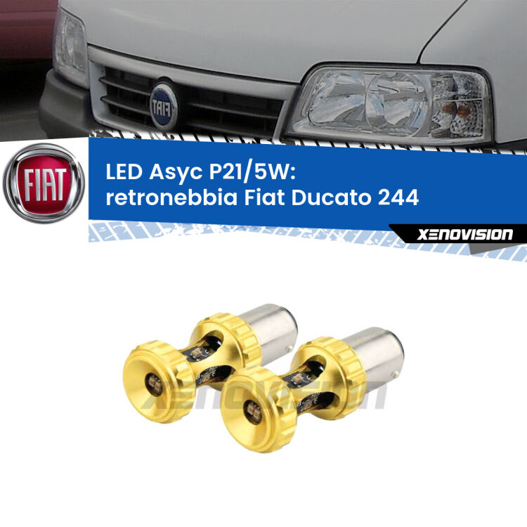 <strong>retronebbia LED per Fiat Ducato</strong> 244 2002 - 2006. Lampadina <strong>P21/5W</strong> rossa Canbus modello Asyc Xenovision.