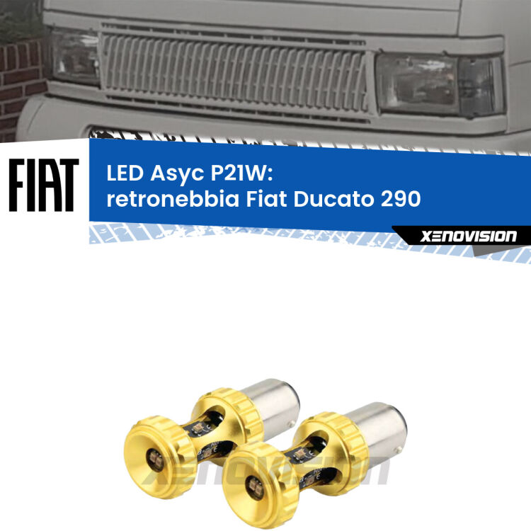 0 Retronebbia LED per Fiat Ducato 290 1989 - 1994: P21W Asyc <strong>Retronebbia LED per Fiat Ducato</strong> 290 1989 - 1994. Coppia lampade <strong>P21W</strong> super canbus Rosse modello Gear2.