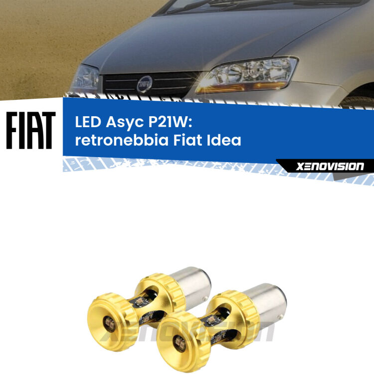 0 Retronebbia LED per Fiat Idea  2003 - 2015: P21W Asyc <strong>Retronebbia LED per Fiat Idea</strong>  2003 - 2015. Coppia lampade <strong>P21W</strong> super canbus Rosse modello Gear2.