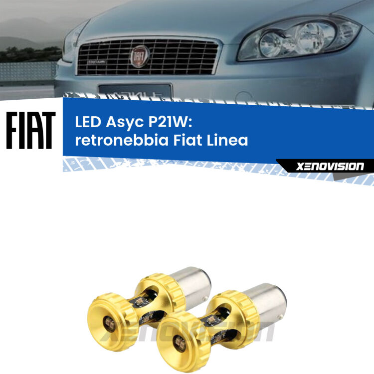 0 Retronebbia LED per Fiat Linea  2007 - 2018: P21W Asyc <strong>Retronebbia LED per Fiat Linea</strong>  2007 - 2018. Coppia lampade <strong>P21W</strong> super canbus Rosse modello Gear2.