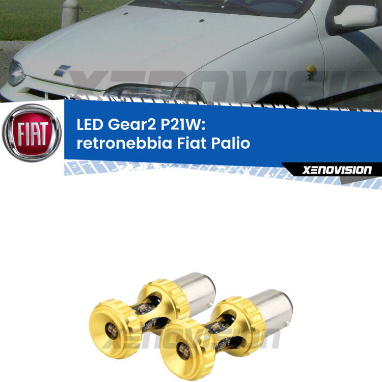 <strong>Retronebbia LED per Fiat Palio</strong>  1996 - 2003. Coppia lampade <strong>P21W</strong> super canbus Rosse modello Gear2.