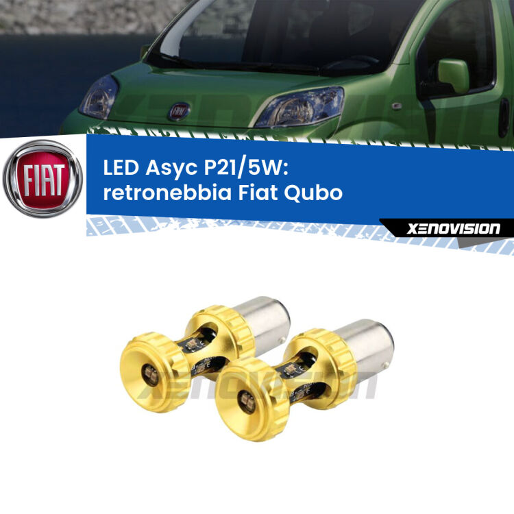 <strong>retronebbia LED per Fiat Qubo</strong>  2008 - 2021. Lampadina <strong>P21/5W</strong> rossa Canbus modello Asyc Xenovision.