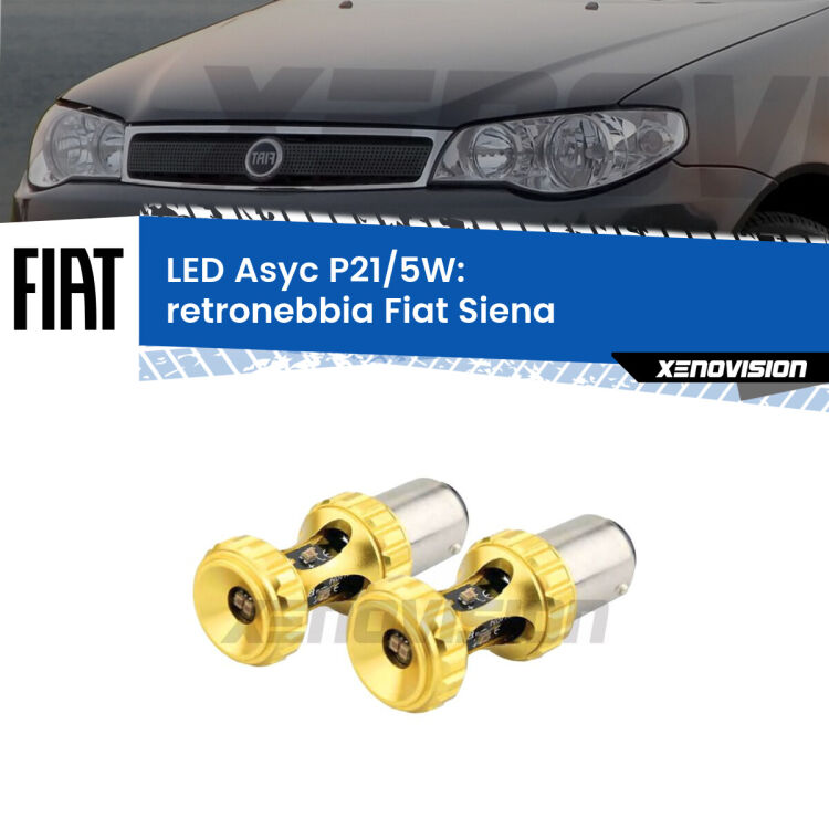 0 Retronebbia LED per Fiat Siena 1996 - 2012: p21/5w Asyc <strong>retronebbia LED per Fiat Siena</strong> 1996 - 2012. Lampadina <strong>P21/5W</strong> rossa Canbus modello Asyc Xenovision.