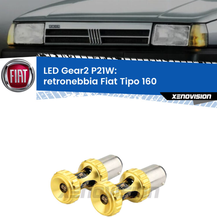 <strong>Retronebbia LED per Fiat Tipo</strong> 160 1987 - 1996. Coppia lampade <strong>P21W</strong> super canbus Rosse modello Gear2.