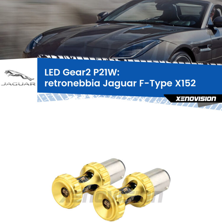 <strong>Retronebbia LED per Jaguar F-Type</strong> X152 2013 in poi. Coppia lampade <strong>P21W</strong> super canbus Rosse modello Gear2.