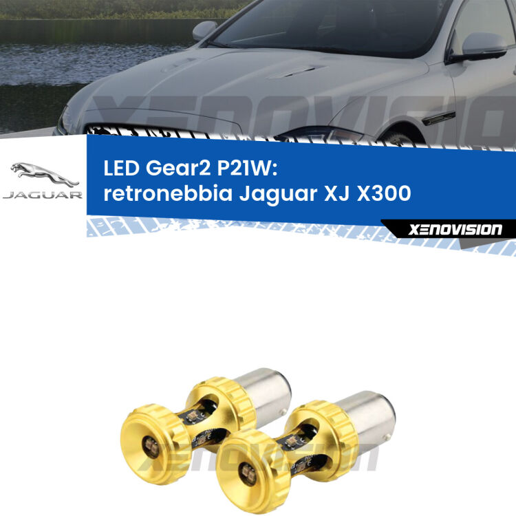 <strong>Retronebbia LED per Jaguar XJ</strong> X300 1994 - 1997. Coppia lampade <strong>P21W</strong> super canbus Rosse modello Gear2.