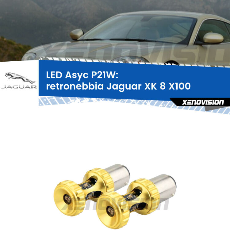 0 Retronebbia LED per Jaguar XK 8 X100 1996 - 2005: P21W Asyc <strong>Retronebbia LED per Jaguar XK 8</strong> X100 1996 - 2005. Coppia lampade <strong>P21W</strong> super canbus Rosse modello Gear2.