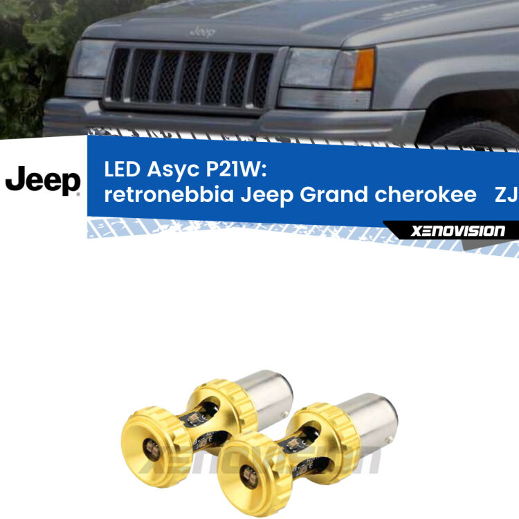0 Retronebbia LED per Jeep Grand cherokee ZJ 1993 - 1998: P21W Asyc <strong>Retronebbia LED per Jeep Grand cherokee </strong> ZJ 1993 - 1998. Coppia lampade <strong>P21W</strong> super canbus Rosse modello Gear2.