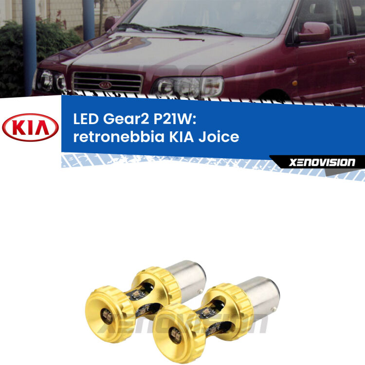 <strong>Retronebbia LED per KIA Joice</strong>  2000 - 2003. Coppia lampade <strong>P21W</strong> super canbus Rosse modello Gear2.