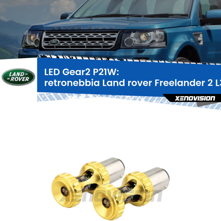 <strong>Retronebbia LED per Land rover Freelander 2</strong> L359 2006 - 2012. Coppia lampade <strong>P21W</strong> super canbus Rosse modello Gear2.