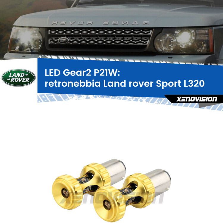<strong>Retronebbia LED per Land rover Sport</strong> L320 2005 - 2013. Coppia lampade <strong>P21W</strong> super canbus Rosse modello Gear2.