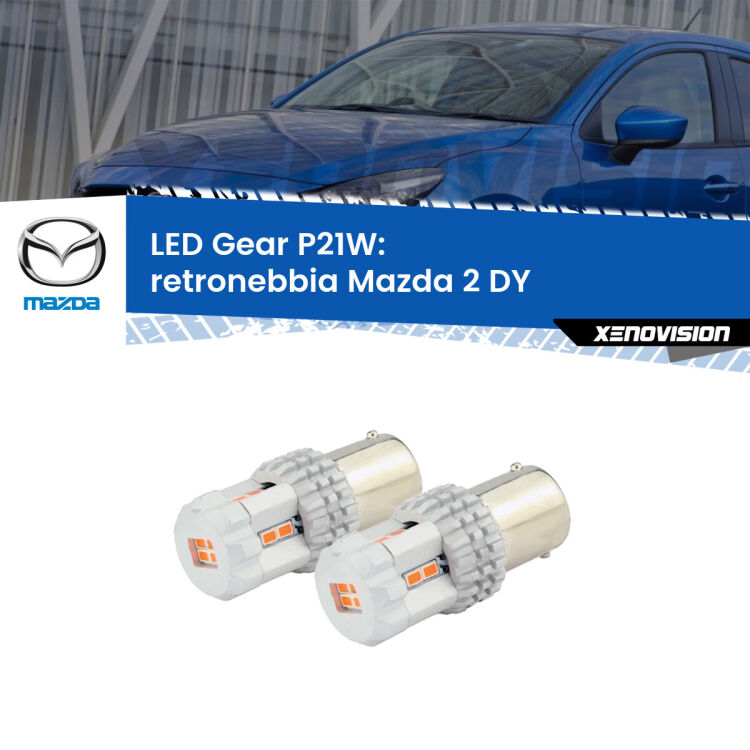 0 Retronebbia LED per Mazda 2 DY 2003 - 2007: P21W Gear <p>Coppia <strong>LED P21W Rossi per </strong><strong>Retronebbia</strong> <strong>Mazda</strong> <strong>2 </strong>(DY) 2003 - 2007: ultracompatti, illuminazione a 360 gradi e Canbus. Qualità Massima.</p>
<div> </div>