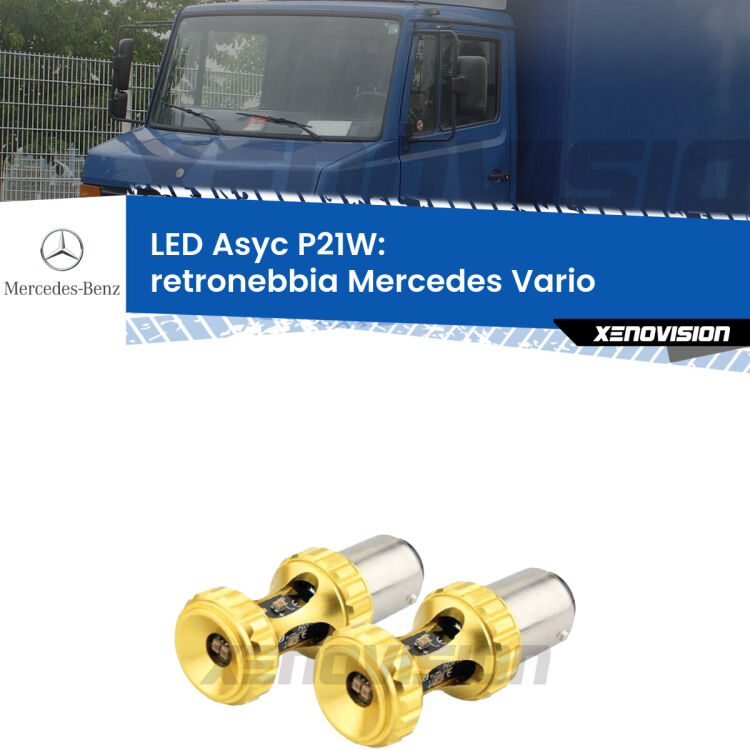 0 Retronebbia LED per Mercedes Vario  1996 - 2013: P21W Asyc <strong>Retronebbia LED per Mercedes Vario</strong>  1996 - 2013. Coppia lampade <strong>P21W</strong> super canbus Rosse modello Gear2.