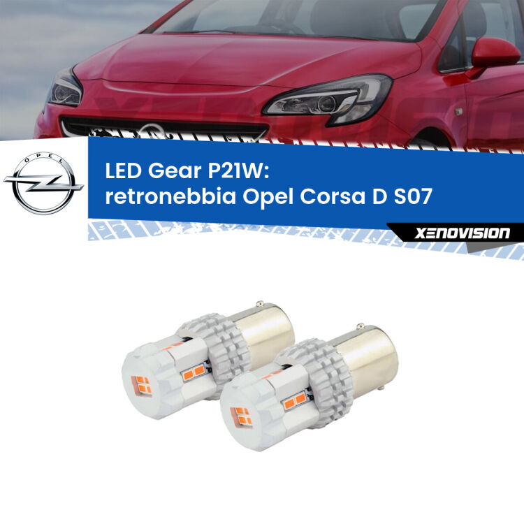 0 Retronebbia LED per Opel Corsa D S07 2006 - 2014: P21W Gear <p>Coppia <strong>LED P21W Rossi per </strong><strong>Retronebbia</strong> <strong>Opel</strong> <strong>Corsa D </strong>(S07) 2006 - 2014: ultracompatti, illuminazione a 360 gradi e Canbus. Qualità Massima.</p>
<div> </div>