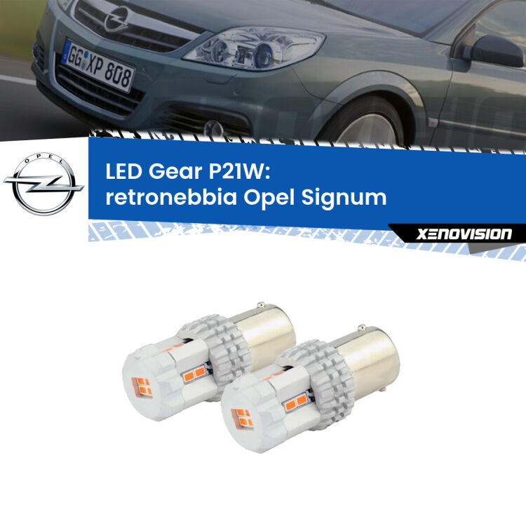 0 Retronebbia LED per Opel Signum  2003 - 2008: P21W Gear <p>Coppia <strong>LED P21W Rossi per </strong><strong>Retronebbia</strong> <strong>Opel</strong> <strong>Signum </strong> 2003 - 2008: ultracompatti, illuminazione a 360 gradi e Canbus. Qualità Massima.</p>
<div> </div>