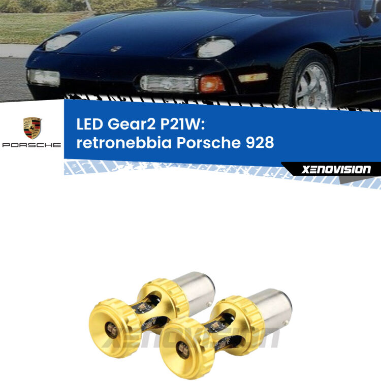<strong>Retronebbia LED per Porsche 928</strong>  1977 - 1995. Coppia lampade <strong>P21W</strong> super canbus Rosse modello Gear2.