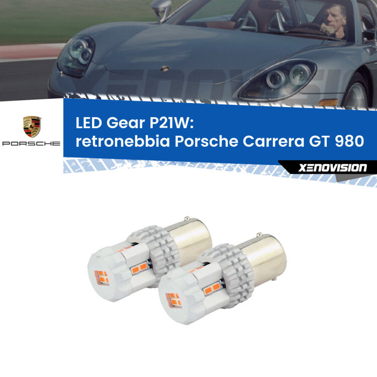 0 Retronebbia LED per Porsche Carrera GT 980 2003 - 2006: P21W Gear <p>Coppia <strong>LED P21W Rossi per </strong><strong>Retronebbia</strong> <strong>Porsche</strong> <strong>Carrera GT </strong>(980) 2003 - 2006: ultracompatti, illuminazione a 360 gradi e Canbus. Qualità Massima.</p>
<div> </div>