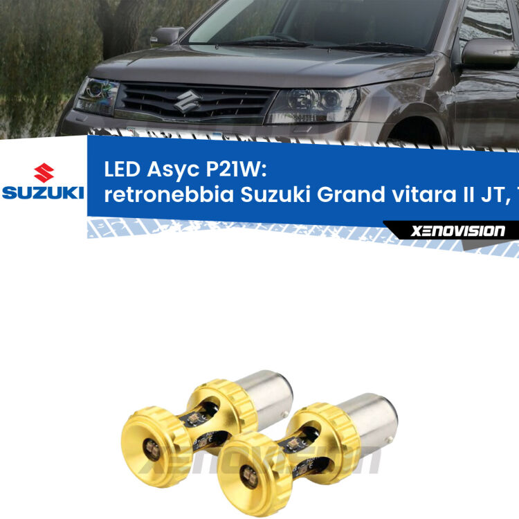 Retronebbia LED per Suzuki Grand vitara II JT, TE, TD 2013 - 2015: P21W Asyc <strong>Retronebbia LED per Suzuki Grand vitara II</strong> JT, TE, TD 2013 - 2015. Coppia lampade <strong>P21W</strong> super canbus Rosse modello Gear2.