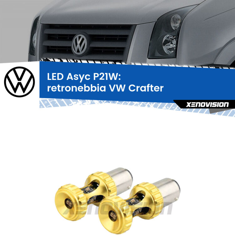 0 Retronebbia LED per VW Crafter  2006 - 2016: P21W Asyc <strong>Retronebbia LED per VW Crafter</strong>  2006 - 2016. Coppia lampade <strong>P21W</strong> super canbus Rosse modello Gear2.