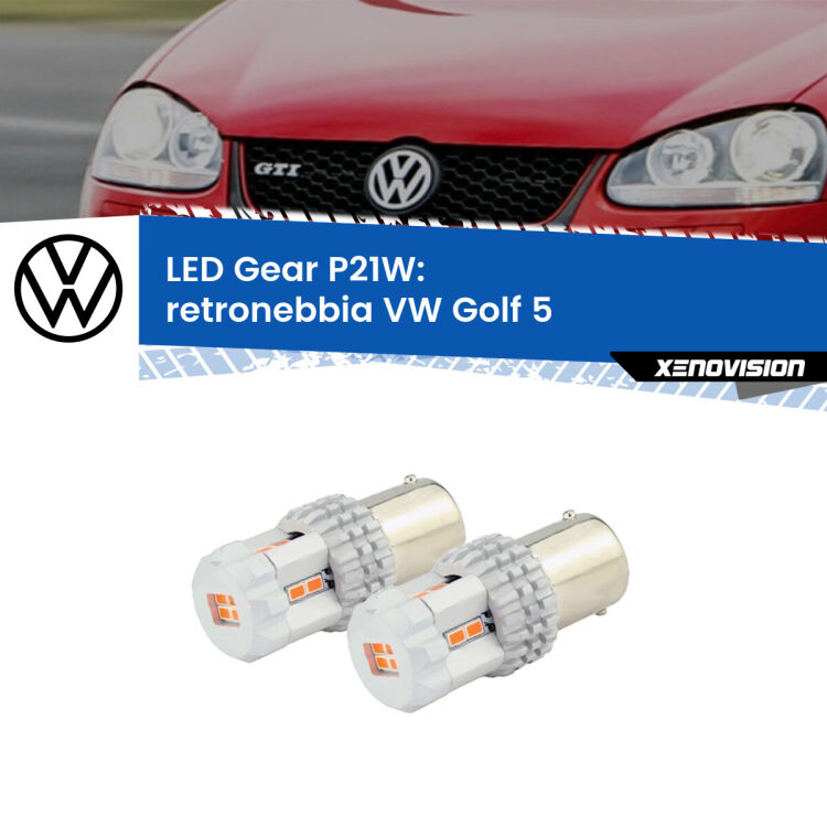 0 Retronebbia LED per VW Golf 5 2003 - 2009: P21W Gear <p>Coppia <strong>LED P21W Rossi per </strong><strong>Retronebbia</strong> <strong>VW</strong> <strong>Golf 5 </strong> 2003 - 2009: ultracompatti, illuminazione a 360 gradi e Canbus. Qualità Massima.</p>
<div> </div>