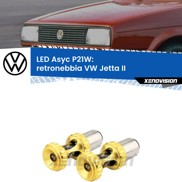 0 Retronebbia LED per VW Jetta II 1984 - 1992: P21W Asyc <strong>Retronebbia LED per VW Jetta</strong> II 1984 - 1992. Coppia lampade <strong>P21W</strong> super canbus Rosse modello Gear2.