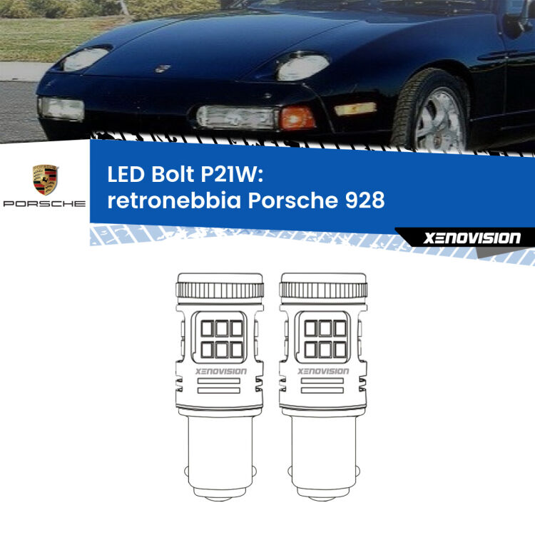 0 Retronebbia LED Porsche 928  1977 - 1995: P21W Bolt <strong>Retronebbia LED per Porsche 928</strong>  1977 - 1995. Coppia lampade <strong>P21W</strong> modello Bolt canbus.