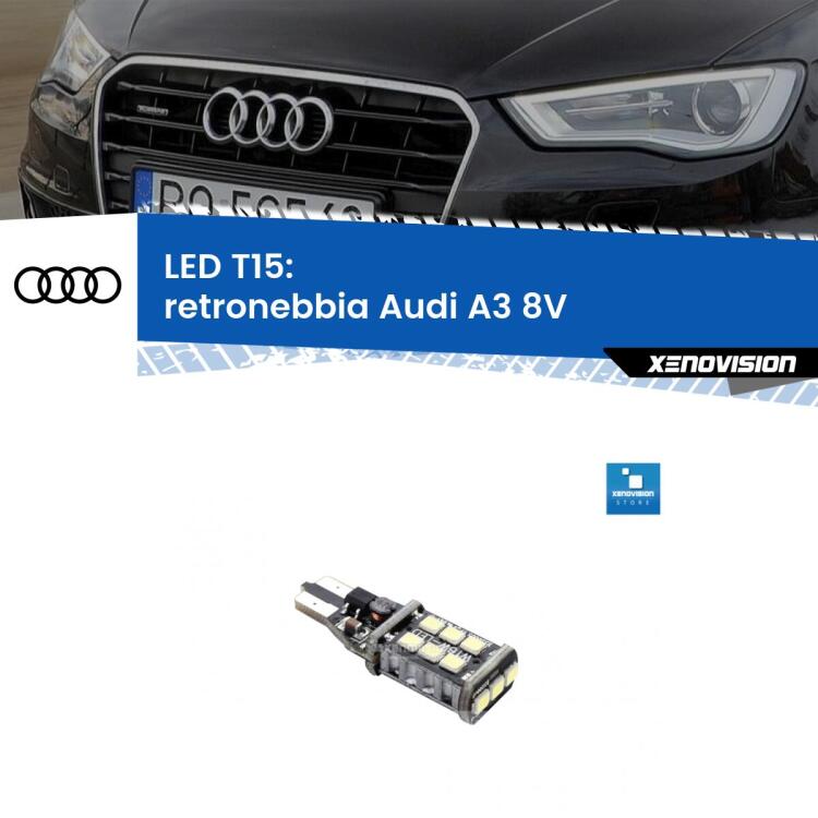 <strong>retronebbia LED per Audi A3</strong> 8V restyling. Lampadina <strong>T15</strong> Canbus Xenovision.