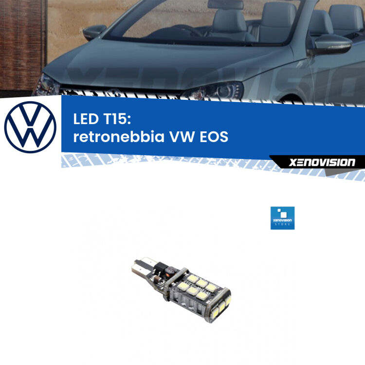 <strong>retronebbia LED per VW EOS</strong>  2011 - 2015. Lampadina <strong>T15</strong> Canbus Xenovision.
