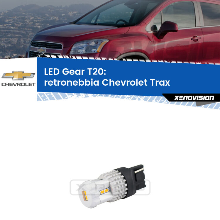 <strong>Retronebbia LED per Chevrolet Trax</strong>  2012 in poi. Lampada <strong>T20</strong> rossa modello Gear.