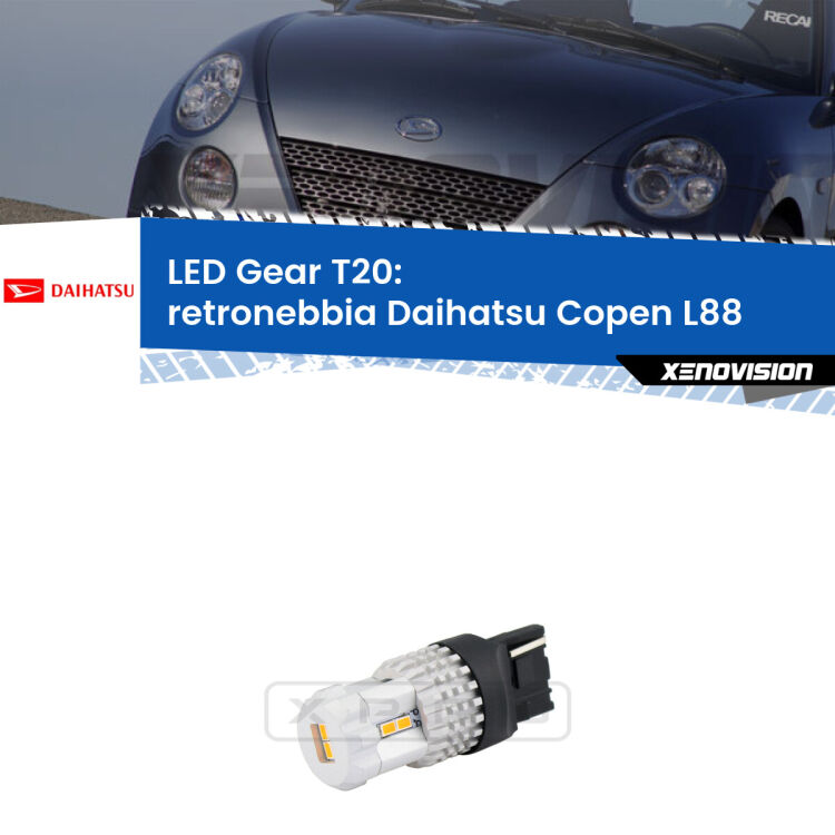 <strong>Retronebbia LED per Daihatsu Copen</strong> L88 2003 - 2012. Lampada <strong>T20</strong> rossa modello Gear.