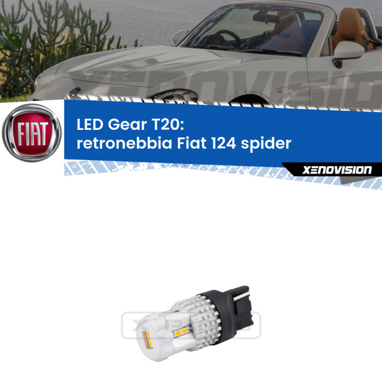 <strong>Retronebbia LED per Fiat 124 spider</strong>  2016 in poi. Lampada <strong>T20</strong> rossa modello Gear.