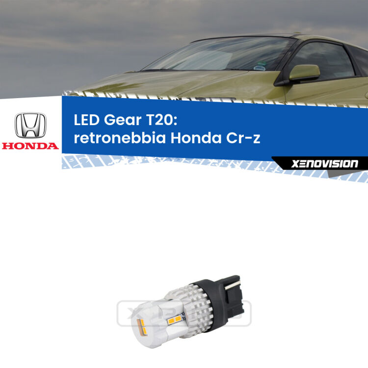 <strong>Retronebbia LED per Honda Cr-z</strong>  2010 - 2016. Lampada <strong>T20</strong> rossa modello Gear.